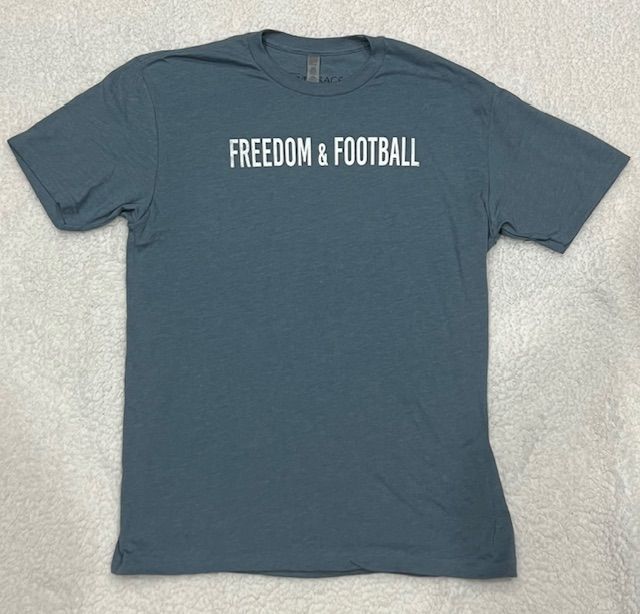 Freedom & Football tee heather Slate Blue