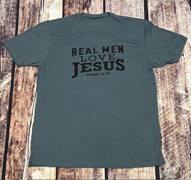 Real Men Love Jesus Tee Indigo Blue Real Men Love Jesus Tee Indigo Blue