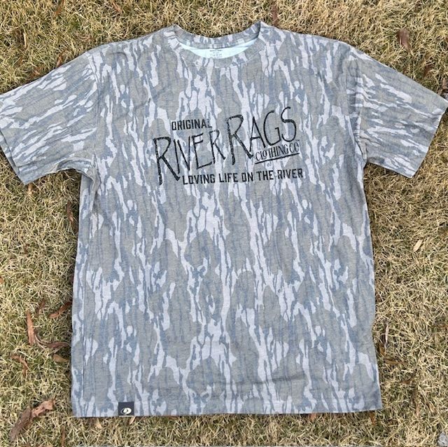 Mossy Oak washed out vintage Camo short sleeve tee River Life