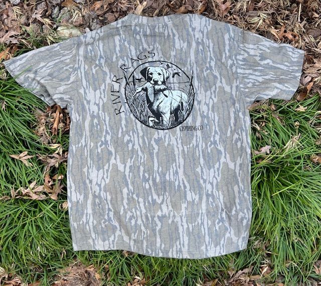 Mossy Oak washed out vintage Camo short sleeve tee duck fetcher max