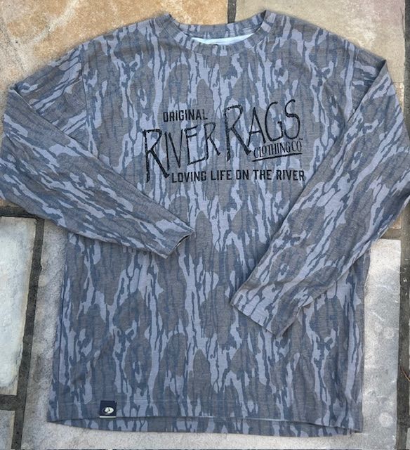 Mossy Oak washed out vintage Camo long sleeve tee River Life