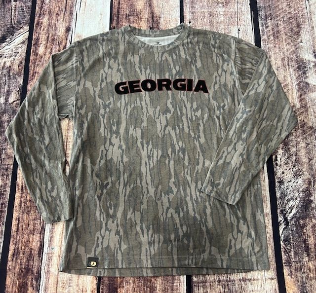 Mossy Oak washed out vintage Camo long sleeve tee GEORGIA
