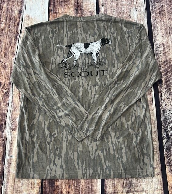 Mossy Oak washed out vintage Camo long sleeve tee SCOUT