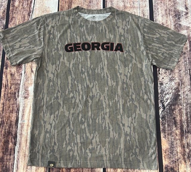 Mossy Oak washed out vintage Camo short sleeve tee GEORGIA