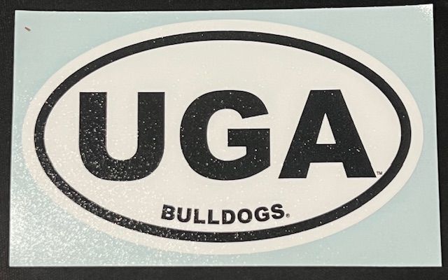 4" oval UGA decal