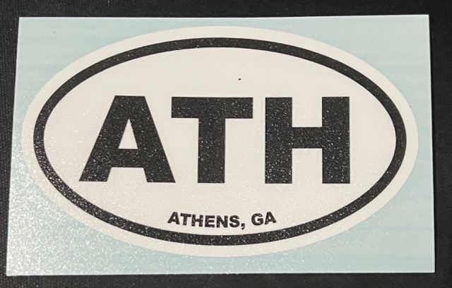 4" oval ATHENS decal