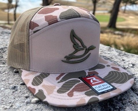 River Rags R168 7 panel Harvest duck camo/Brown Lone Mallard Puff