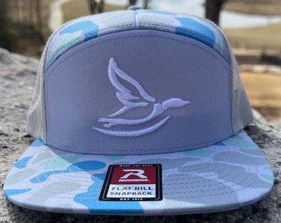 River Rags R168 7 panel Saltwater Duck camo/Ice gray Lone Mallard White Puff