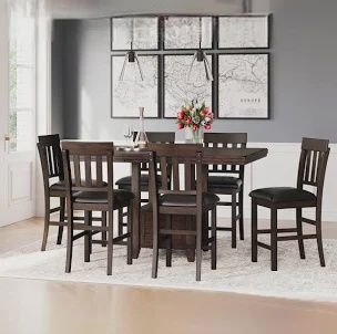 Adams 7-piece Counter-Height Dining Table Set