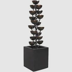 Bond Multi Level Zinc Metal Stacked Cups Fountain