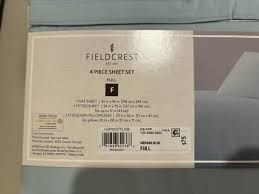 FieldCrest Luxury 4 Piece Cotton Sheet Set King