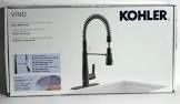 Kohler Vind Matte Black Faucet