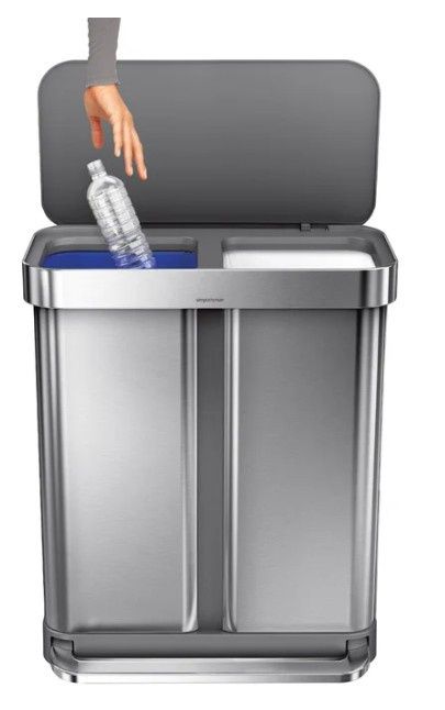 Simplehuman Dual Compartment Rectangular Step Can