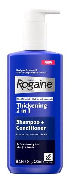 Men`s Rogaine Thickening 2and 1 Shampoo plus Conditioner (Rosemary Oil ,Keratin plus Citric Acid) (not for hair regrowth