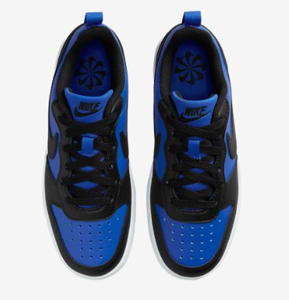 Nike Court Borough Low Recraft GS  Game Royal/Black-White -- Jeu Royal/Blanc/Noir