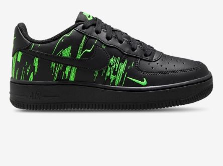 Air Force 1 LV8 4 (GS) Black/Green-Black Strike Noir/Vert/|Noir