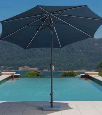 Sunvilla 10' Round Solar LED  Umbrella
