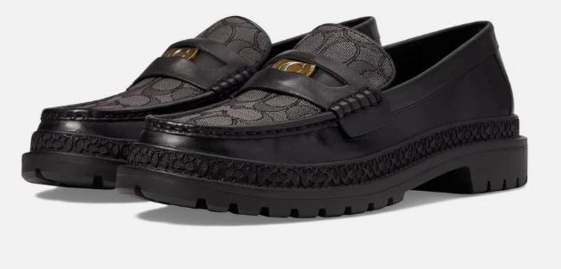 Coach Men's Casual Cooper Loafer With Signature Jacquard And Signature Coin 8