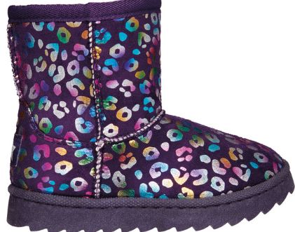 Lily &amp; Dan/ L&amp;D Childrens Cozy Boots - Purple