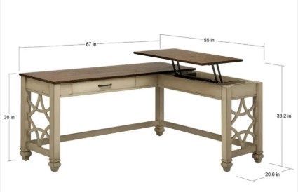 QUINN CORNER DESK W/ LIFT