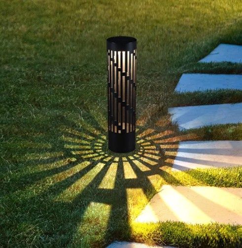 Rotating Solar Bollard Lights, 4-pack