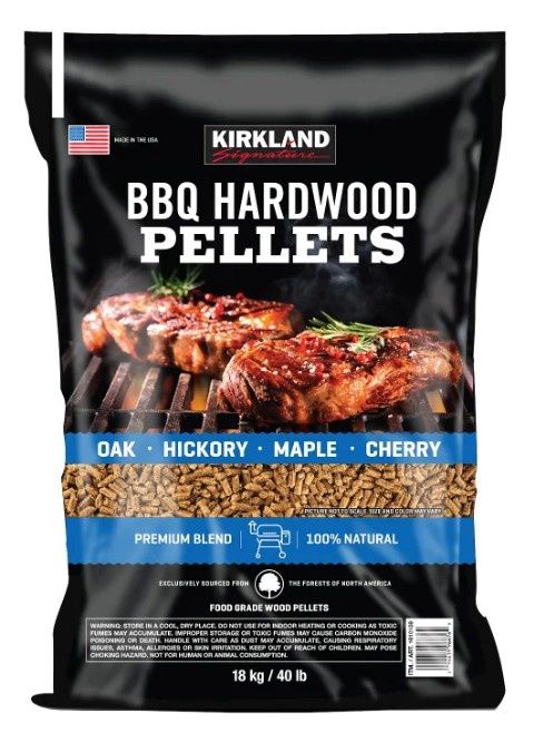 Kirkland Signature Premium Blend BBQ Hardwood Pellets, 40 lb