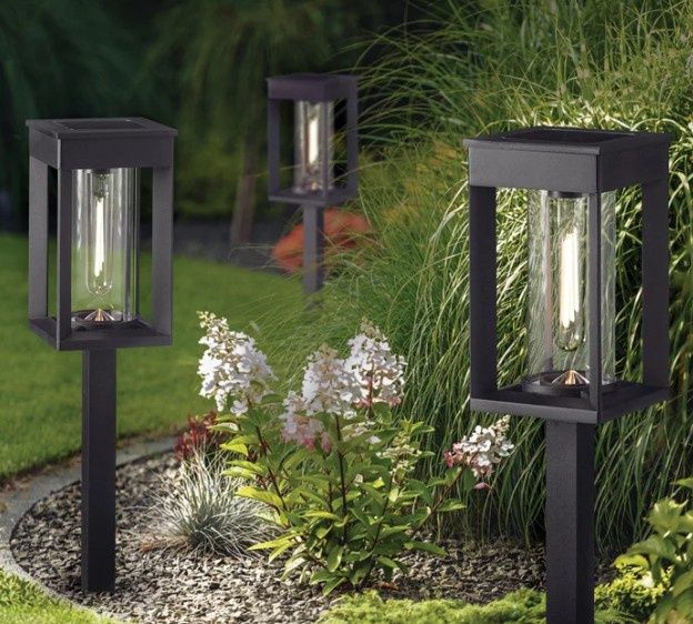 GTX Solar LED Pathway Lights, 4-pack