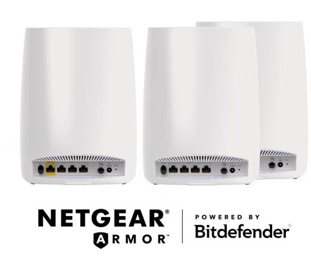 NETGEAR Orbi Whole Home Mesh Wi-Fi System with Advanced Cyber Threat Protection, 3-pack