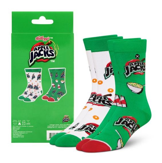 Odd Socks - Apple Jacks 2 Pack Box Crew Socks