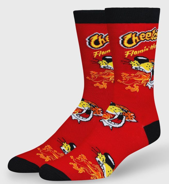 Odd Socks - Flamin Hot Cheetos 2 Pack Bag Crew Socks