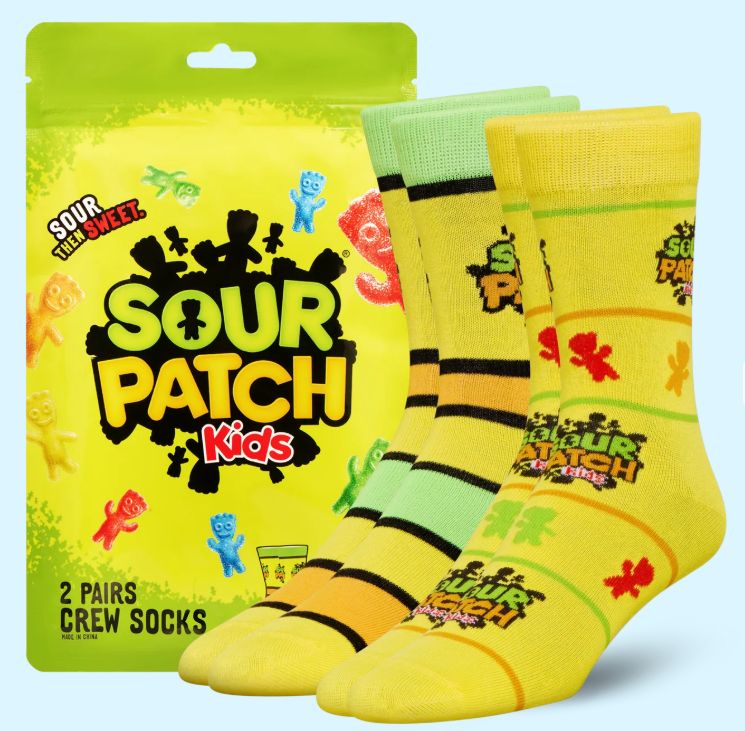 Odd Socks - Sour Patch Kids 2 Pack Bag Crew Socks