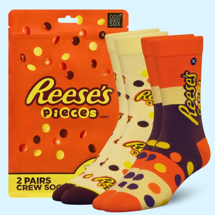Odd Socks - Reeses Cups 2 Pack Novelty Bar Crew Socks