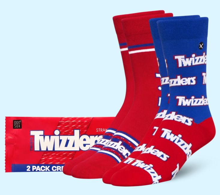 Odd Socks - Twizzlers 2 Pack Bag Crew Socks