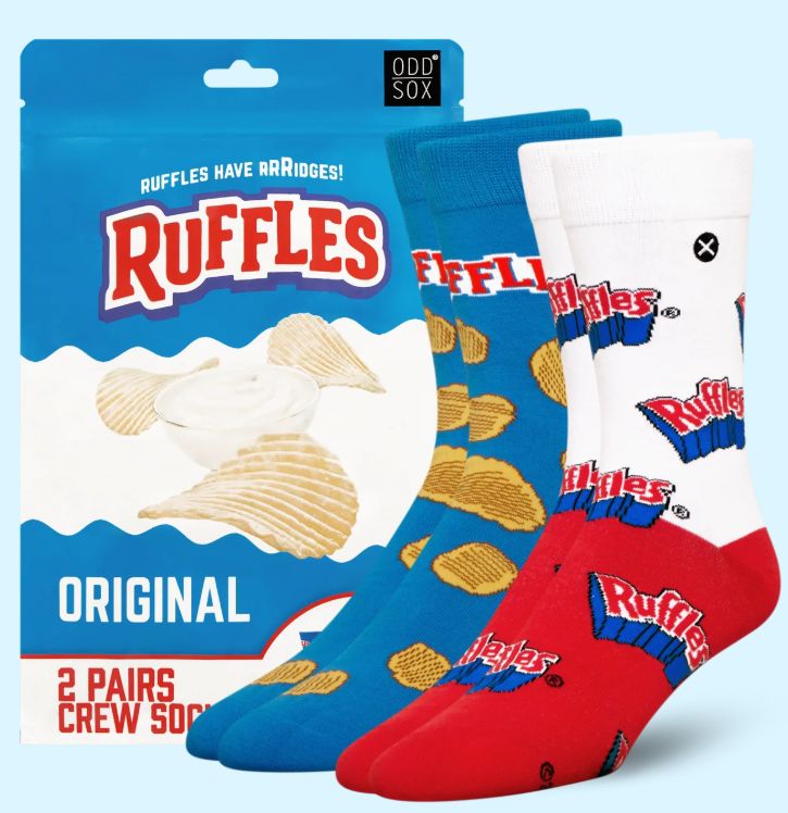 Odd Socks - Ruffles 2 Pack Bag Crew Socks