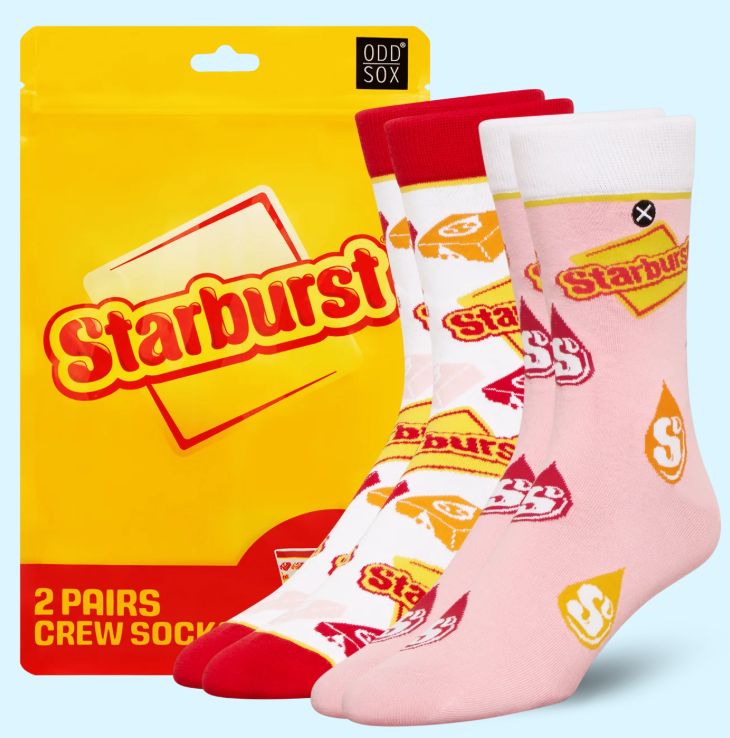 Odd Socks - Starburst 2 Pack Bag Crew Socks