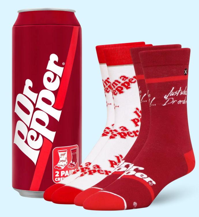 Odd Socks - Dr Pepper 2 Pack Can Crew Socks