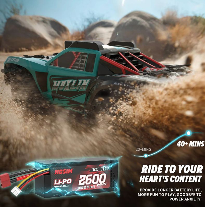 RC Car 1/14 Brushless MOXLIN M13 Fast 50 MPH For Adults 4X4 All Terrain Off Road Hobby Electric Monster Truck With 3S Battery