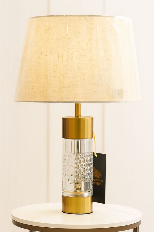 Prism Glow: The Crystal Column Table Lamp