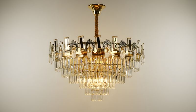 Aurelia Regent: Blade &amp; Prism Crystal Chandelier