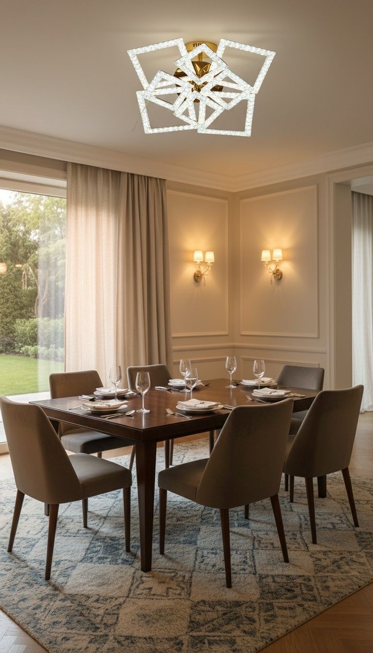Imperial Geometry: The Crystal Lattice Chandelier