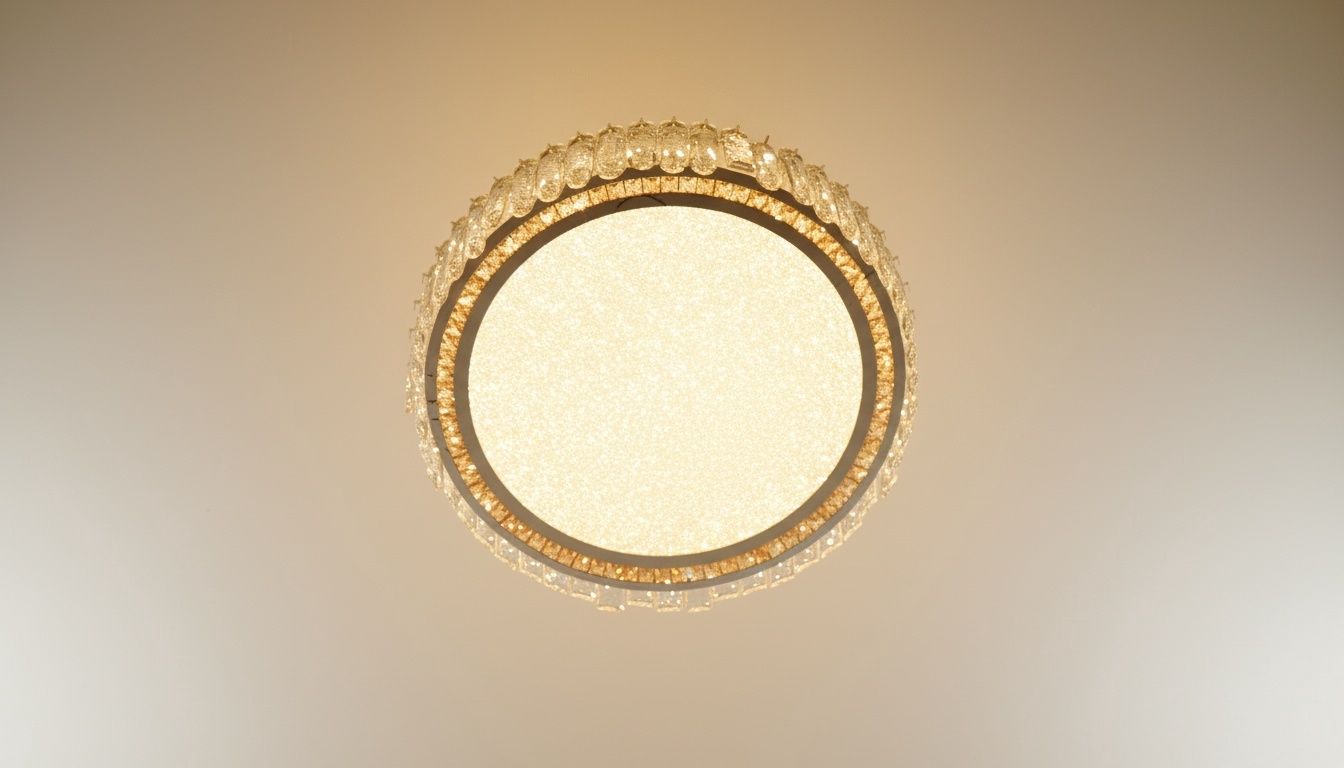 Crystal Crown Flush Mount Chandelier