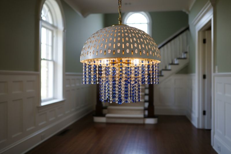 Blue Cascade Crystal Dome Chandelier