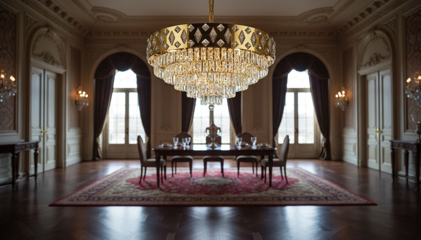 Imperial Halo: Crystal Crown Chandelier