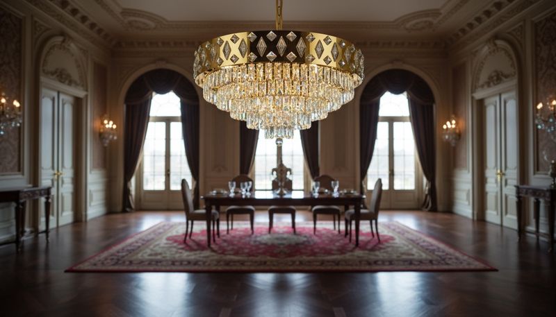 Imperial Halo: Crystal Crown Chandelier