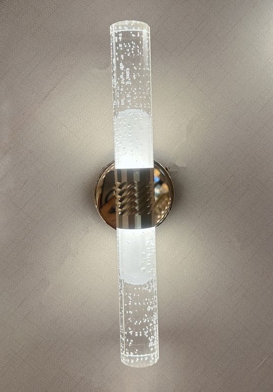 Aurelia Prism: Ribbed-Gold Crystal Wall Sconce