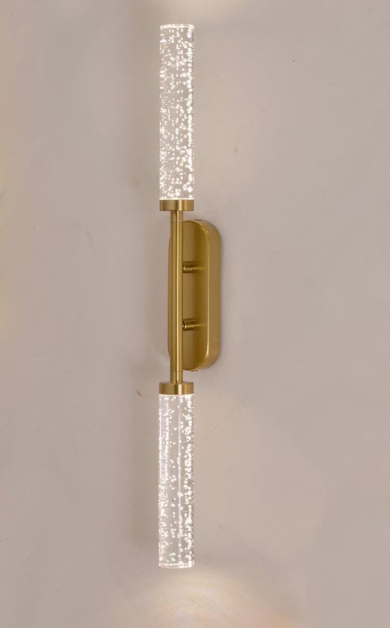 Aurelia Beam: Dual Crystal Wall Sconce