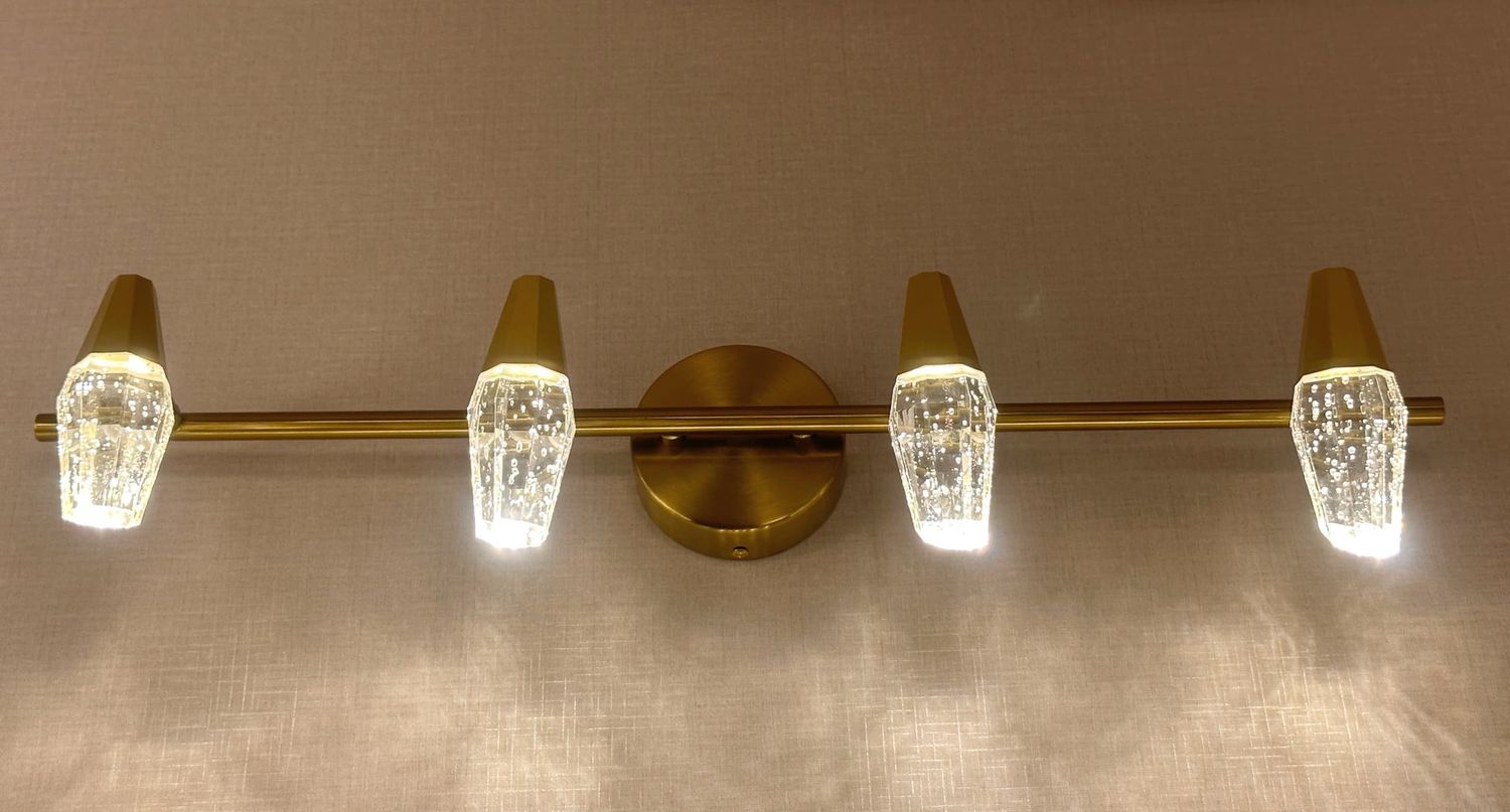 Celeste Prism Vanity Light – Brushed Brass &amp; Crystal Series