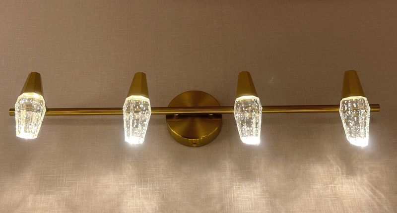 Celeste Prism Vanity Light – Brushed Brass &amp; Crystal Series