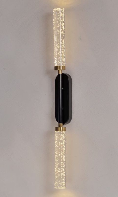 Nocturne Beam: Dual Crystal Wall Sconce