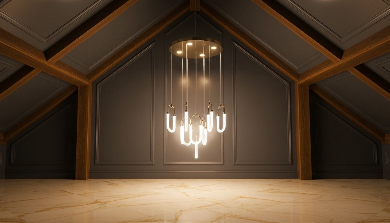 Luma Cascade: Sculptural Crystal Pendant Installation
